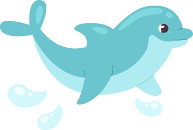 Yunus Sıçrayan Su Vektörü İllüstrasyonu