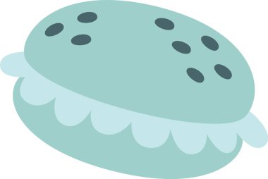 Macaroon Tatlı Tatlı Tatlı Tatlı Vektör İllüstrasyonu