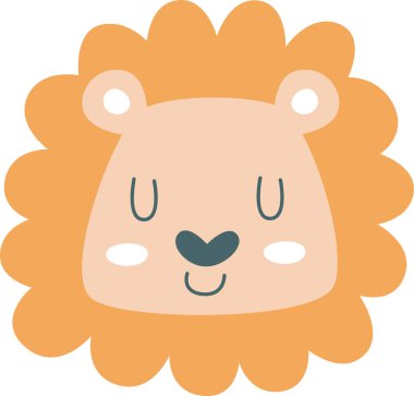 Elle çizilmiş Rüya Aslan Baş Vektör İllüstrasyonu