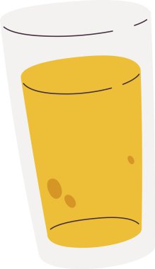 İçki Vektörü İllüstrasyonlu Cam