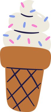 Dondurma külahı vektör çizimi