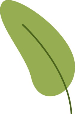 Ağaç Yaprağı El Çizimi Vektör İllüstrasyonu