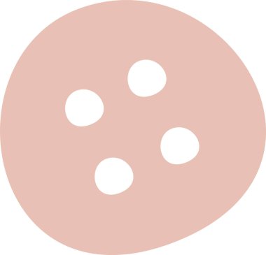 Dikiş Düğmesi El Çizim Vektörü İllüstrasyonu