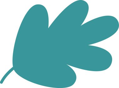 Meşe Yaprağı El Çizim Vektörü İllüstrasyonu