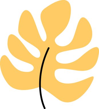 Soyut Tropikal Yaprak Vektörü İllüstrasyonu