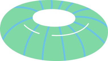 Şişirilebilir Yüzük Yaz Aksesuar Vektör İllüstrasyonu