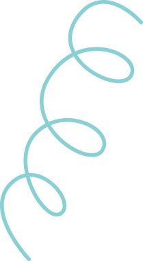 Eğri Çizgi Soyut Doodle Vektör İllüstrasyonu