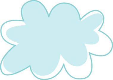 Bulut Çocuk Simgesi Vektör İllüstrasyonu