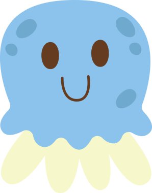 Denizanası el çizilmiş vektör illüstrasyon