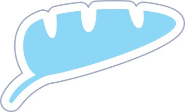 Tropikal Yaprak Yapıştırıcı Vektör İllüstrasyonu