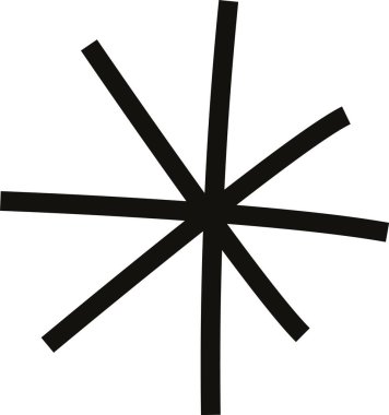 Star Lined Doodle Vektör İllüstrasyonu