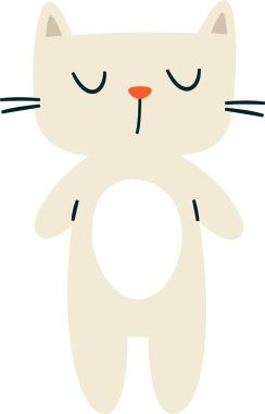 Vektör çizim kedi el çekilmiş