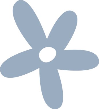 Basit çiçek ikonu vektör illüstrasyonu