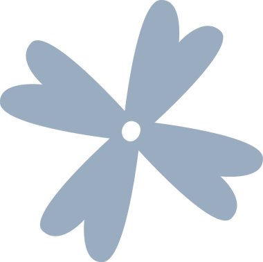 Basit çiçek ikonu vektör illüstrasyonu