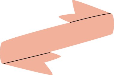 Zigzag Başlık Kurdelesi Vektör İllüstrasyonu