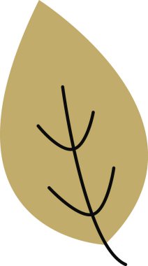 sonbahar ağaç yaprak vektör çizim