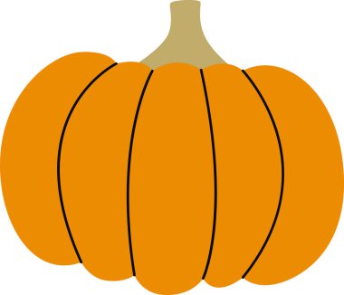 Balkabağı Eli Çizilmiş Sebze Vektörü İllüstrasyonu