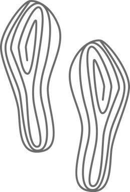 Ayakkabı Doodle Vektör Resimlerinin Ayak İzleri