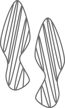 Çizmelerin Ayak İzleri Doodle Vektör İllüstrasyonu