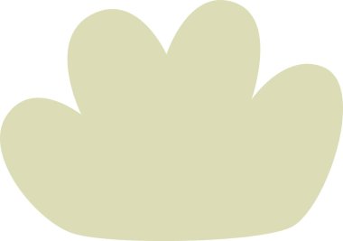 Çiçek Bitkisi Silüeti Vektör İllüstrasyonu