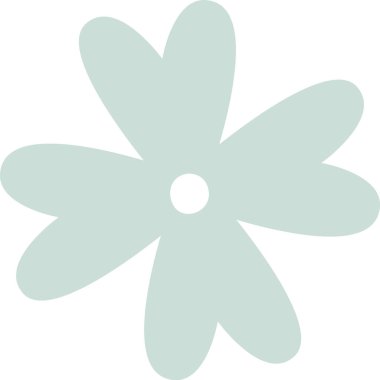 Çiçek Basit Simge Vektörü İllüstrasyonu