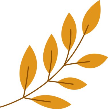 Sonbahar Yaprakları Şube Vektörü İllüstrasyonu