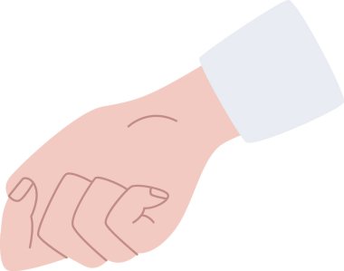 İnsan Eli Bir Şey Tutuyor Vektör İllüstrasyonu