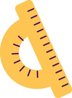 Protractor Okulu Aksesuar Vektör İllüstrasyonu