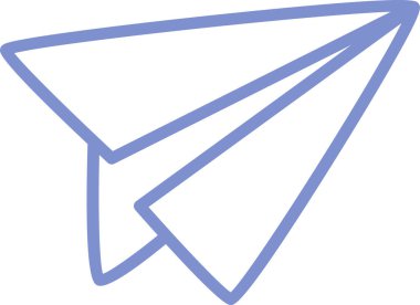 Kağıt Düzlem Doodle Vektör İllüstrasyonu