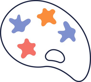 Boya Paleti Doodle Vektör İllüstrasyonuName