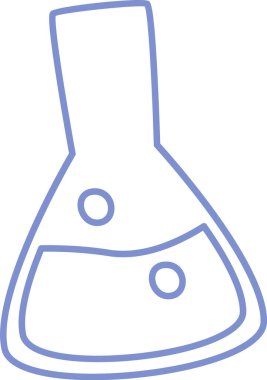 Laboratuvar Test Tüpü Doodle Vektör İllüstrasyonu