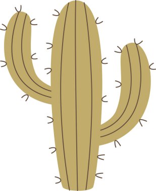 Kaktüs Bitki Eli Çekim Vektörü İllüstrasyonu