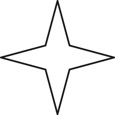 Yıldız Geometrik Çizgili Şekil Vektörü İllüstrasyonu