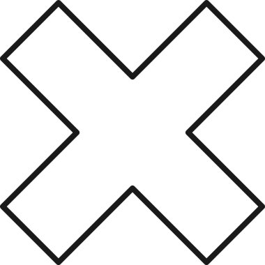 Çapraz Çizgili Şekil Vektörü İllüstrasyonu