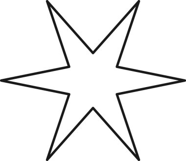 Yıldız Geometrik Çizgili Şekil Vektörü İllüstrasyonu