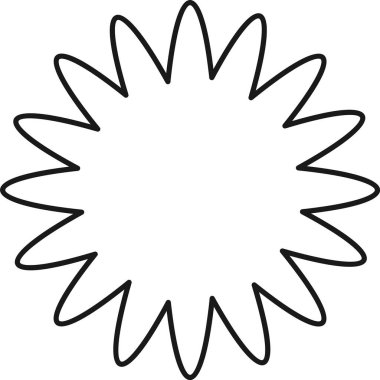 Geometrik Lined Star Vektör İllüstrasyonu