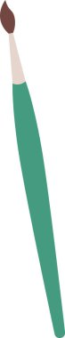 Boya Fırçası Okul Malzemeleri Vektör İllüstrasyonu