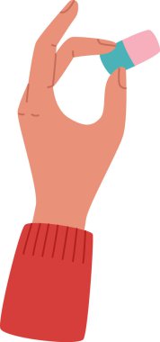 El Tutma Silici Vektör İllüstrasyonu