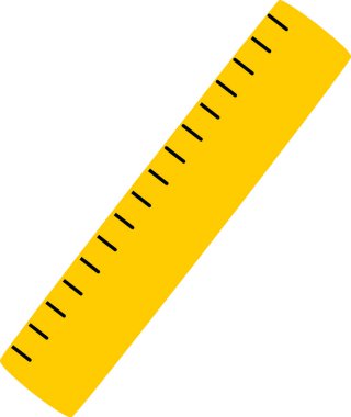 Cetvel Okul Malzemeleri Vektör İllüstrasyonu