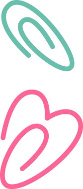 Kağıt Kıskacı El Çekim Vektörü İllüstrasyonu