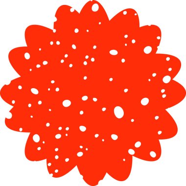 Geometrik Çiçek Grunge Doku Vektörü İllüstrasyonu