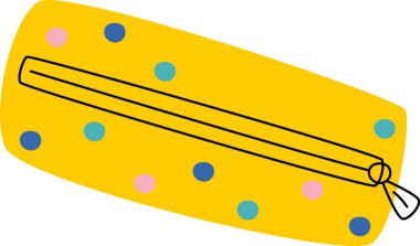 Okul Kalemi Vakası Vektör İllüstrasyonu