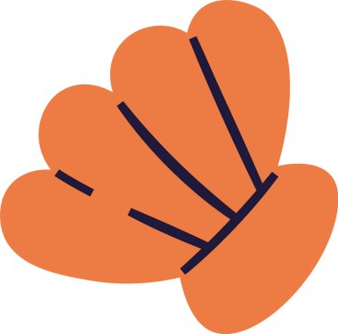 Deniz Kabuğu Çizgi Filmi Vektör İllüstrasyonu