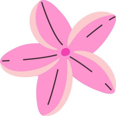 Tropikal Egzotik Çiçek Vektörü İllüstrasyonu