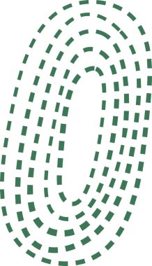 Soyut Oval Çizilmiş Doodle Vektör İllüstrasyonu