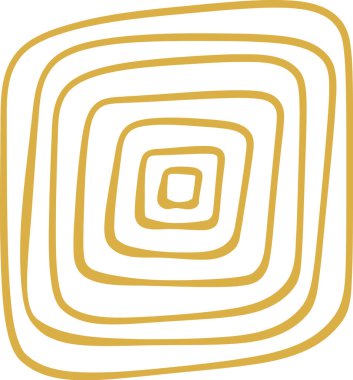 Soyut Kare Çizgisi Doodle Vektör İllüstrasyonu