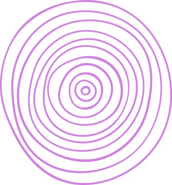 Soyut Yuvarlak Çizgili Doodle Vektör İllüstrasyonu