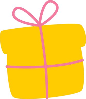 Şimdiki Doğumgünü Kutu Vektörü İllüstrasyonu