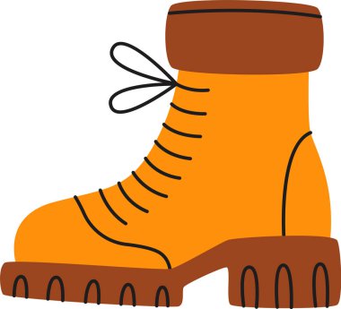 Sonbahar Ayakkabı Vektörü İllüstrasyonu