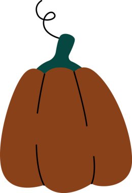 Balkabağı Çizgi Filmi Sebze Vektörü İllüstrasyonu